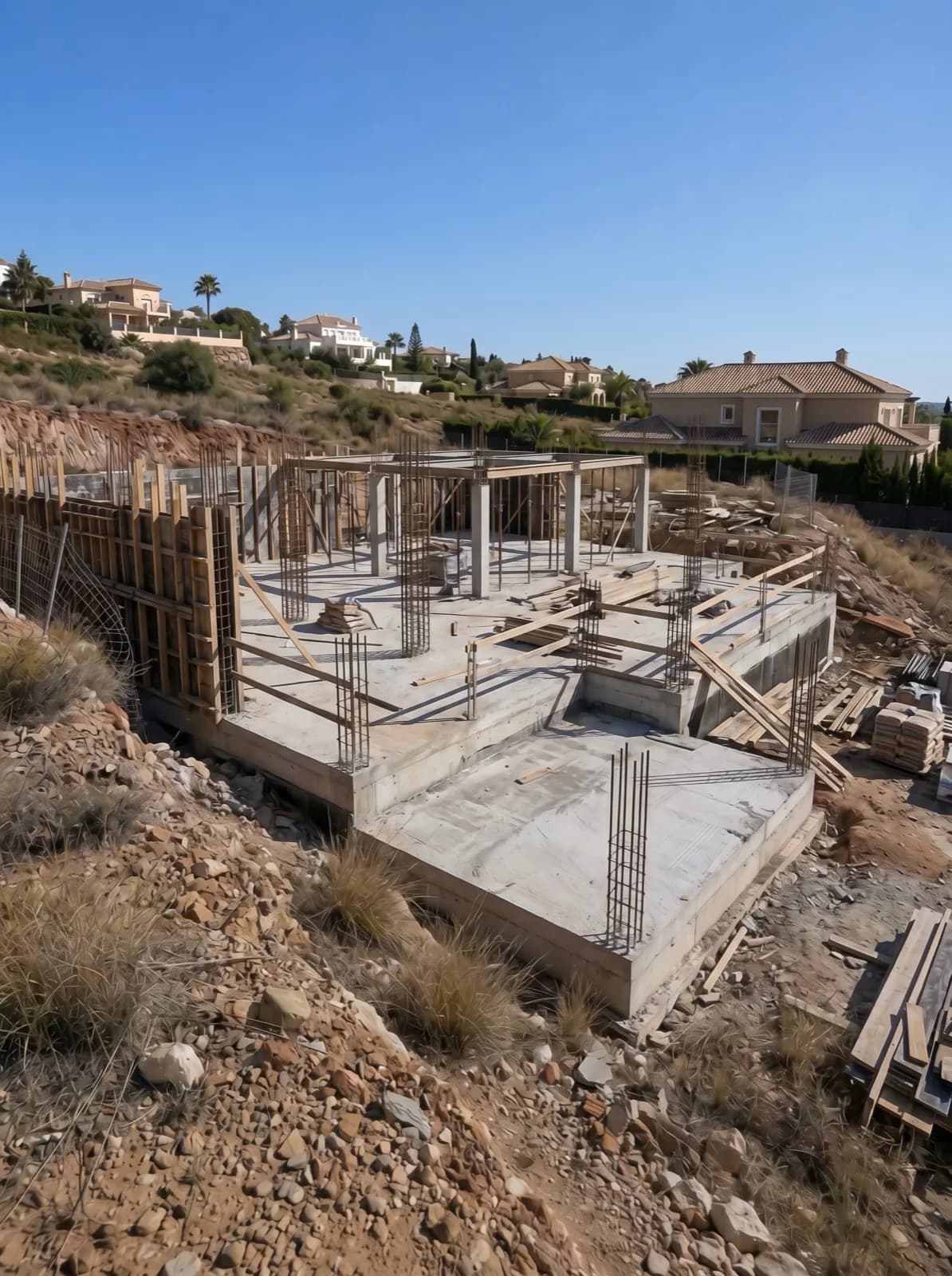 Structural framework during build