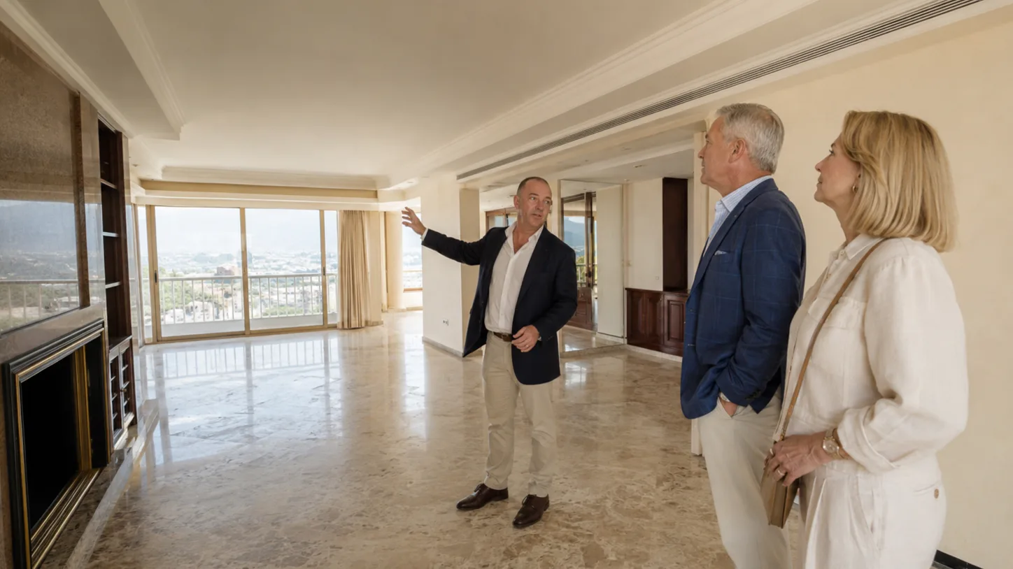 Initial renovation site visit in a Marbella apartment