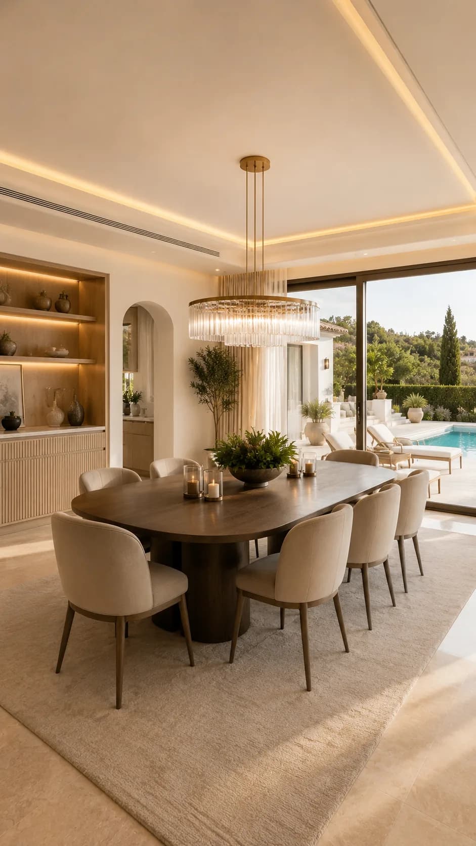 Completed dining area after a full property refurbishment