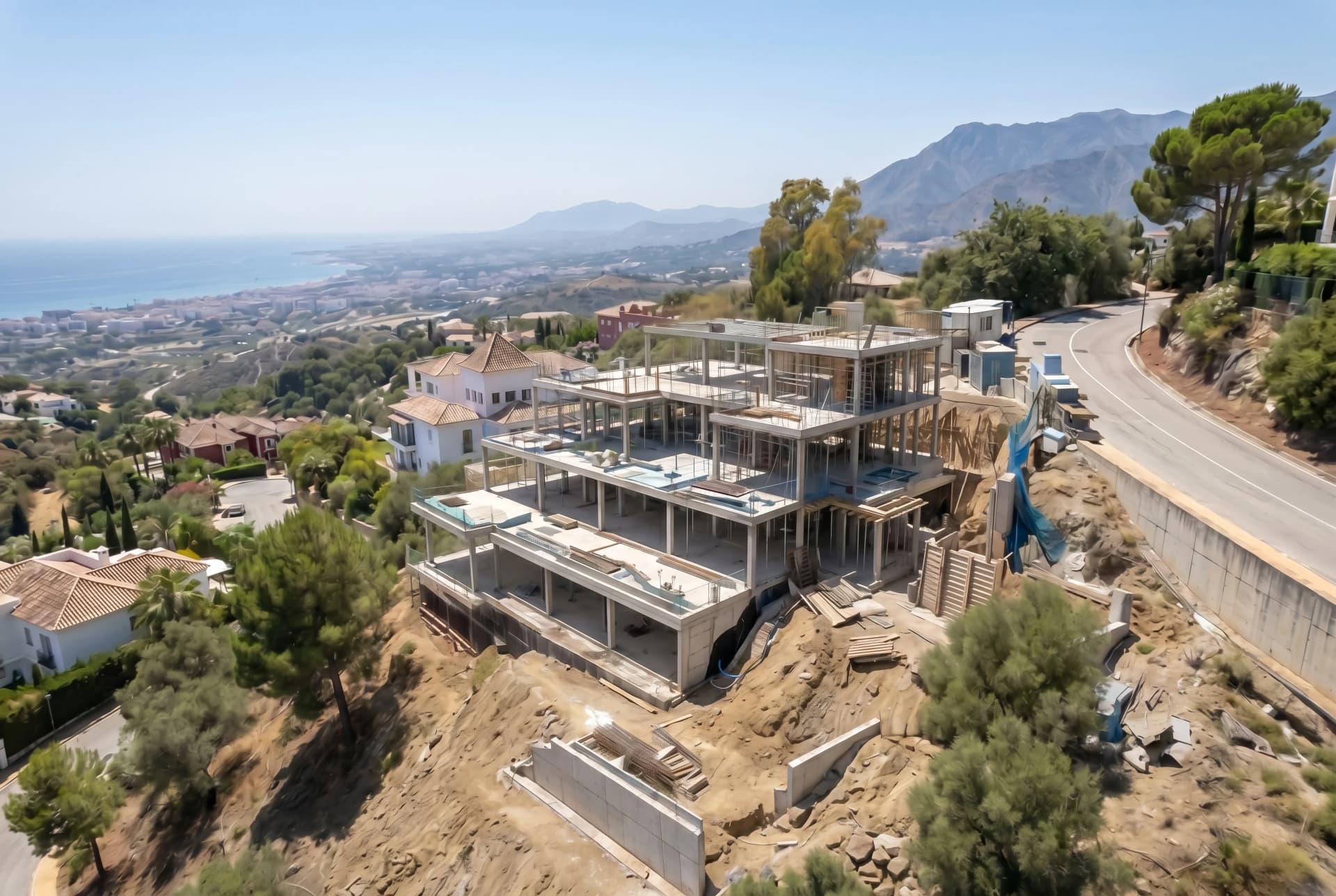 Mid-build construction progress