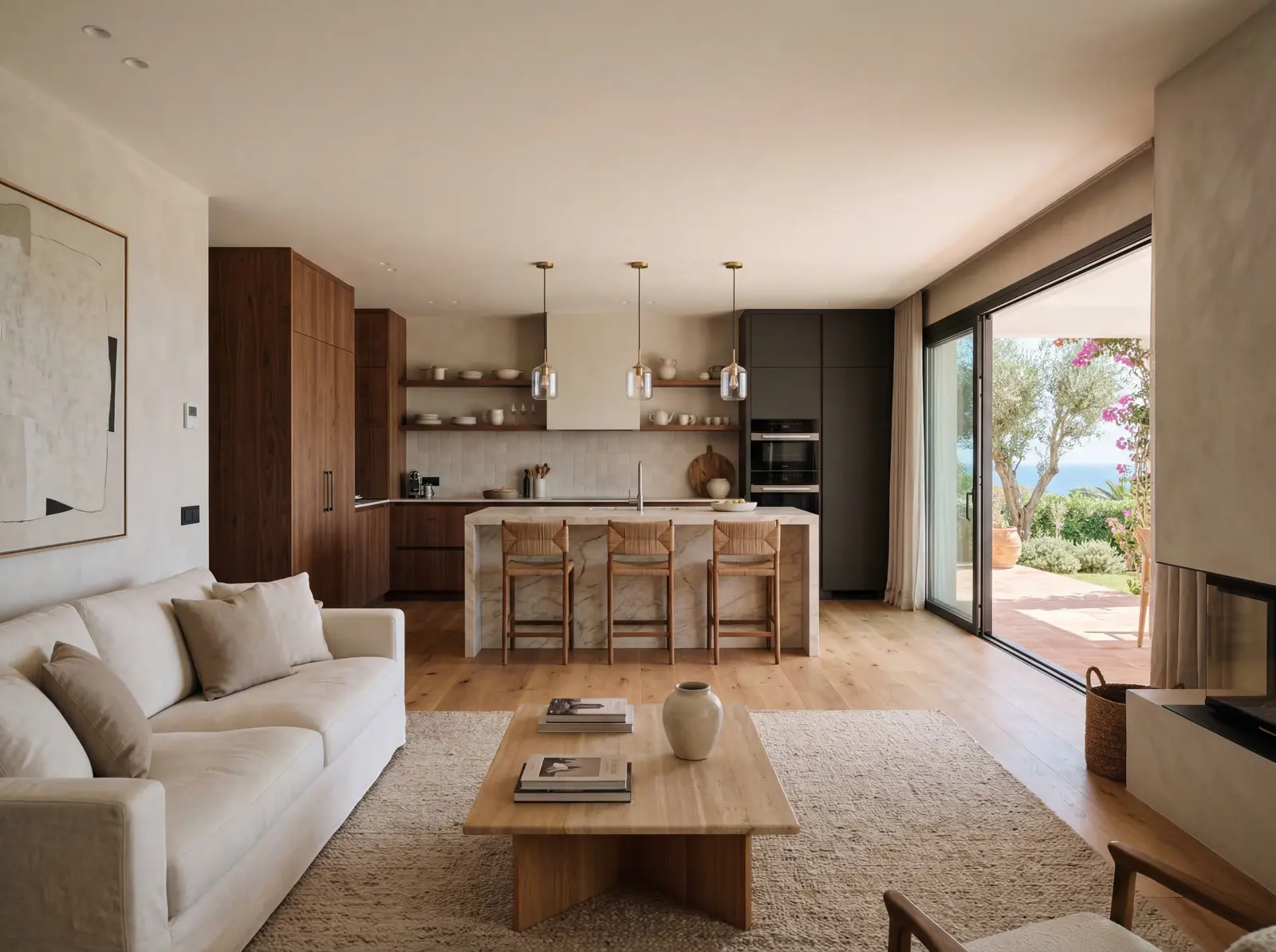 Modern Kitchen & Living