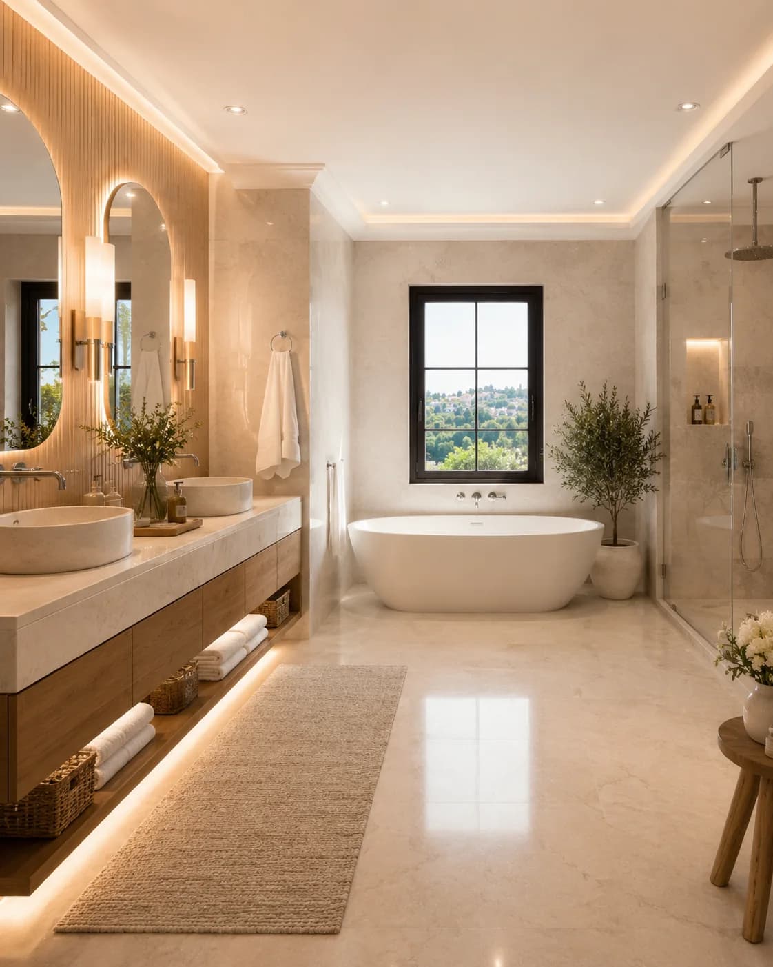 Modern bathroom after villa renovation in Marbella